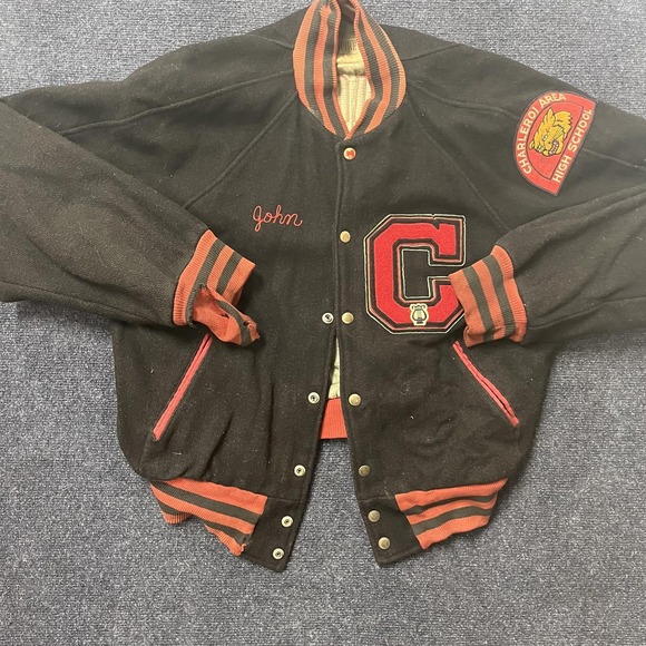Vintage 40s Empire Sporting Goods Jacket Mens 48 Wool Varsity Charleroi Cougar